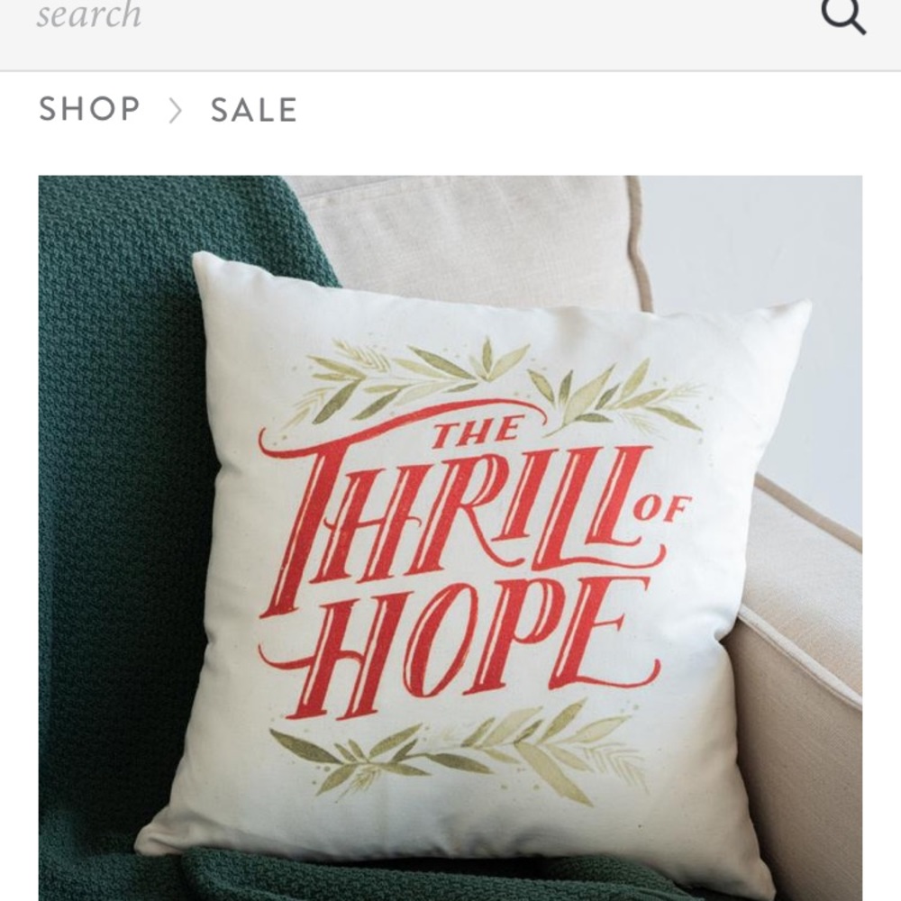 Pillow Magnolia Home Joanna Gaines New Thrill Hope